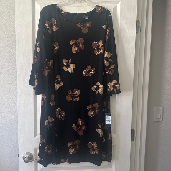 Tommy Hilfiger Dress Black Bell Sleeves 20W - Picture 6 of 7